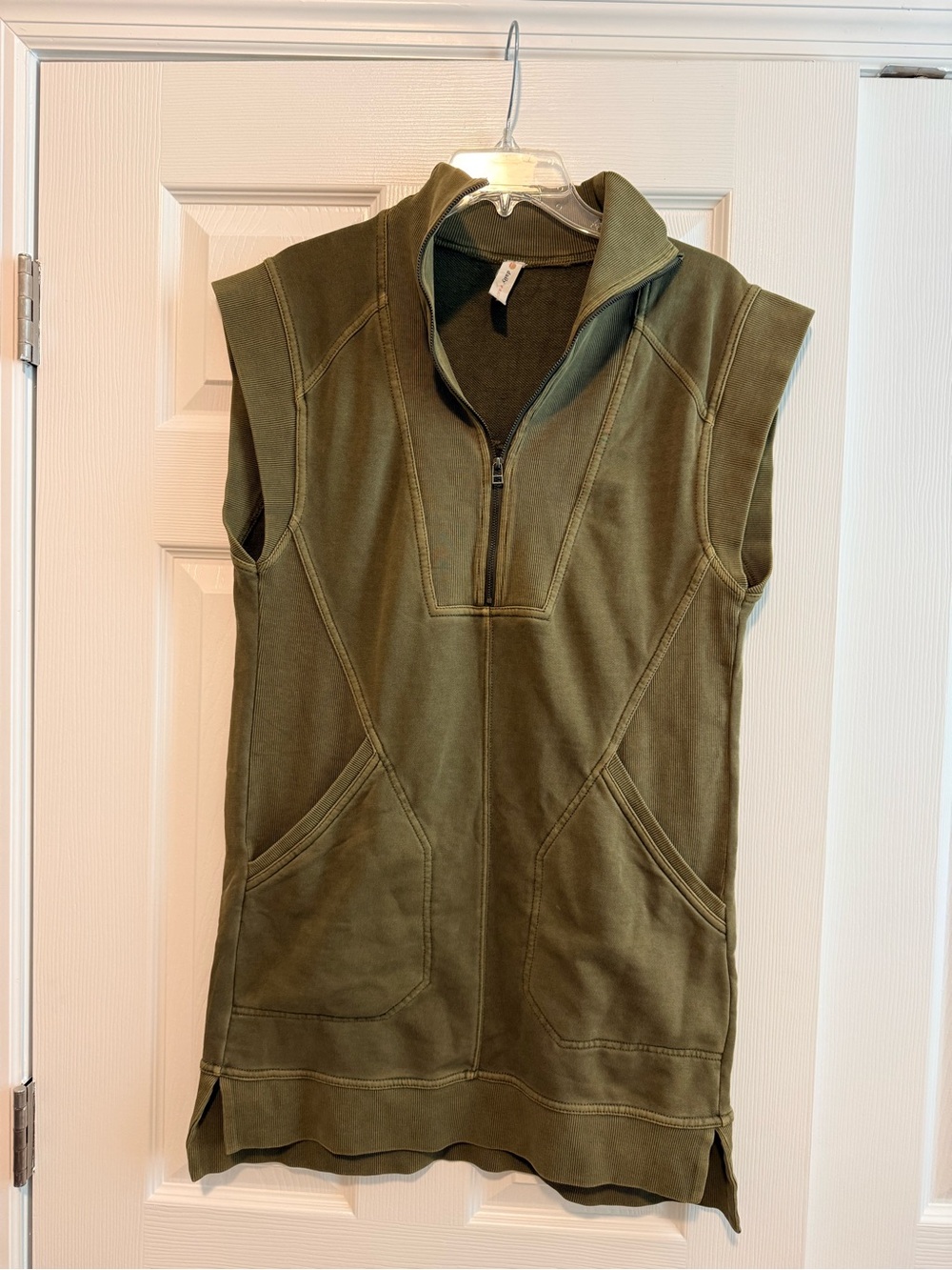 Daily Practice Sleeveless Half-Zip Sweat Dress